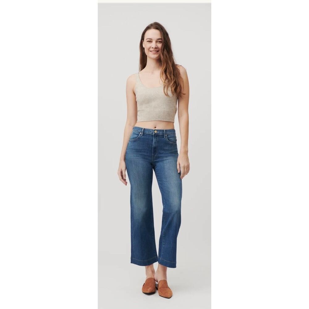 Elims The Malibu Wide Denim Crop Jeans Size 28 MSRP $298
